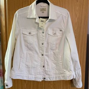 LUCKY BRAND Denim Jean Jacket Accent Floral Panel